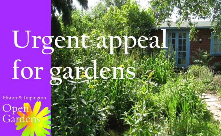 Urgent appeal for gardens